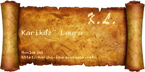 Karikó Laura névjegykártya